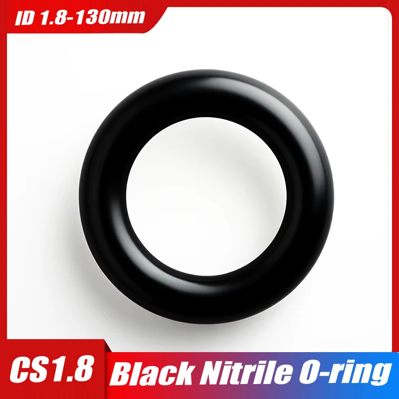 

Black Nitrile Rubber Silicone Rubber O-ring Group Seal Ring Gasket CS1.8mm ID1.8mm-130mm High Pressure Repair Oil Belt Seal Ring