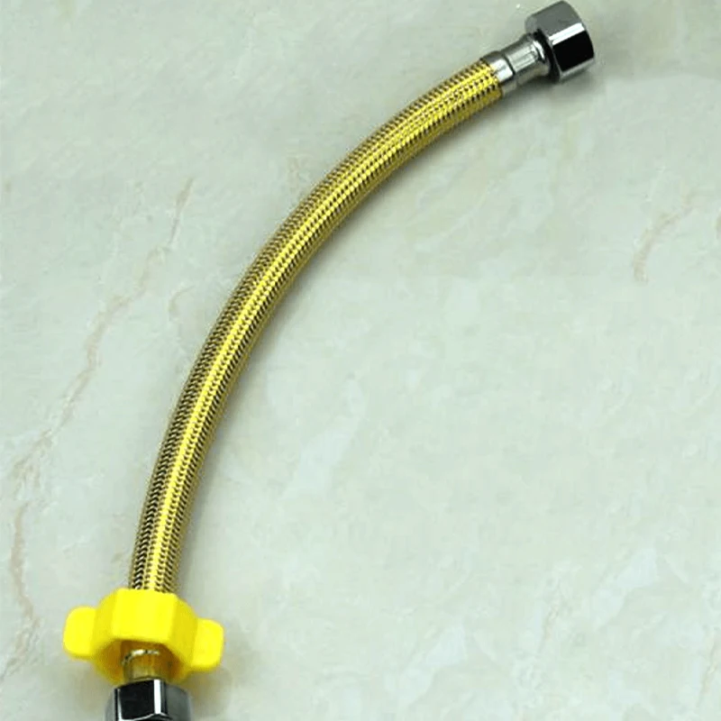 Chrome Gold Stainless Steel Washing Machine Water Thickened Tube Suitable for Laundry Room
