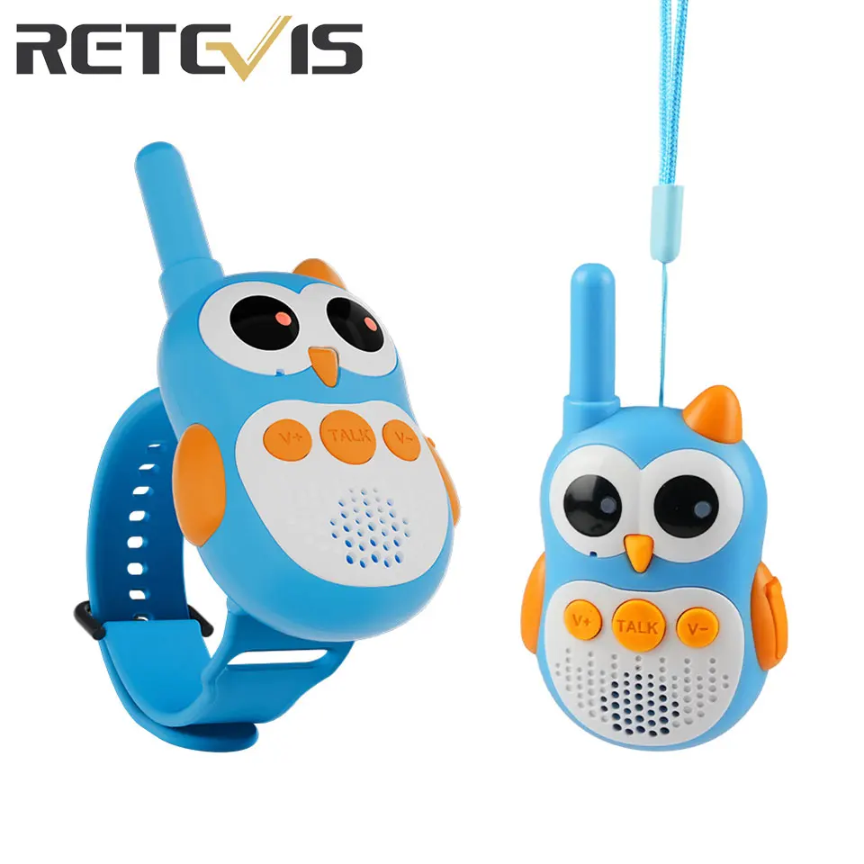 Retevis RT30W Kids Walkie Talkie Set Type-C Charging Portable Wearable Radio Toys for Boys & Girls Camping Cycling Exploring