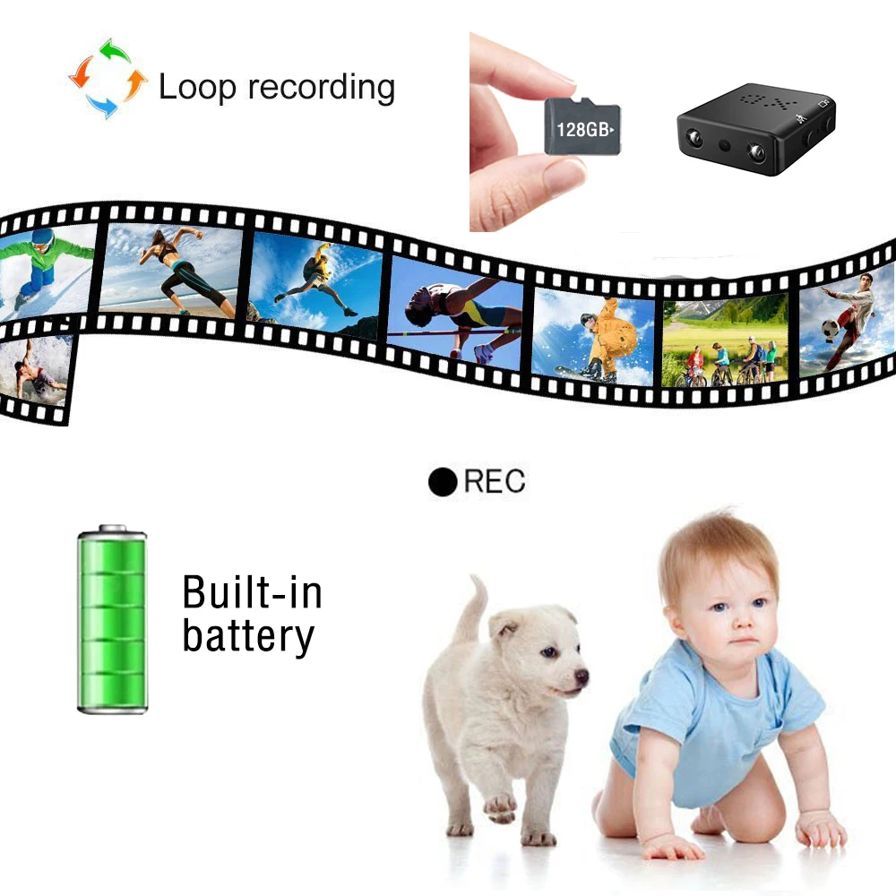 Minicámara XD IR-CUT, videocámara de seguridad para el hogar, Full HD, 1080P, visión nocturna infrarroja, microcámara DV DVR, detección de movimiento