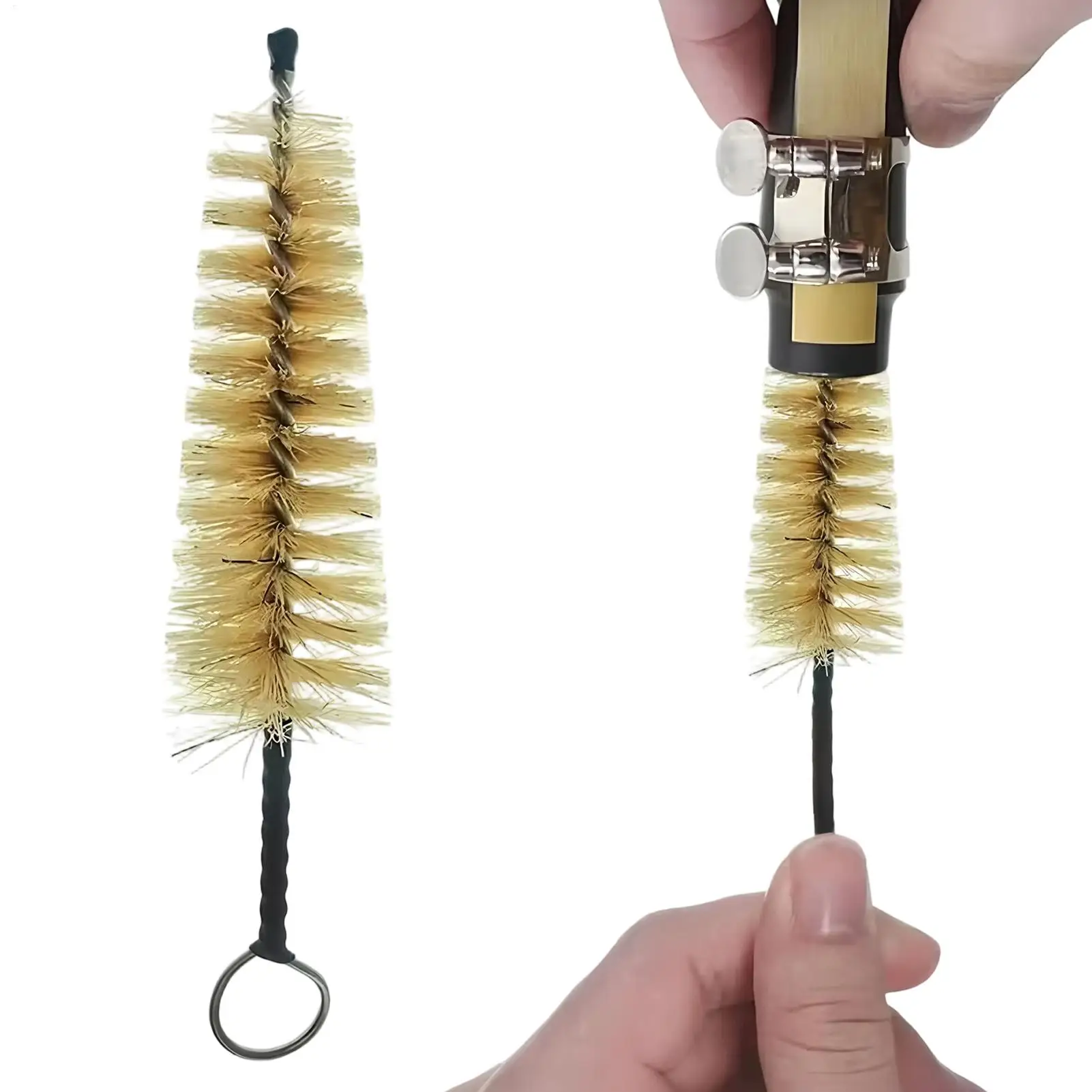 Flute Cleaning Brush saxophone Clarinet Mouthpiece Cleaning Brush Bristles Multifuntional Sax Trumpet Mouthpiece Cleaning Tools