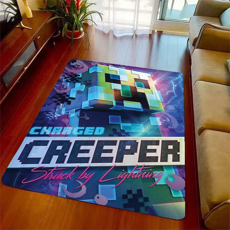 M-Craft Classic Pixel SandBox Game Area Rugs for Living Room Bedroom Decoration Rug Children Play Gamer Room Mat Non-slip Carpet