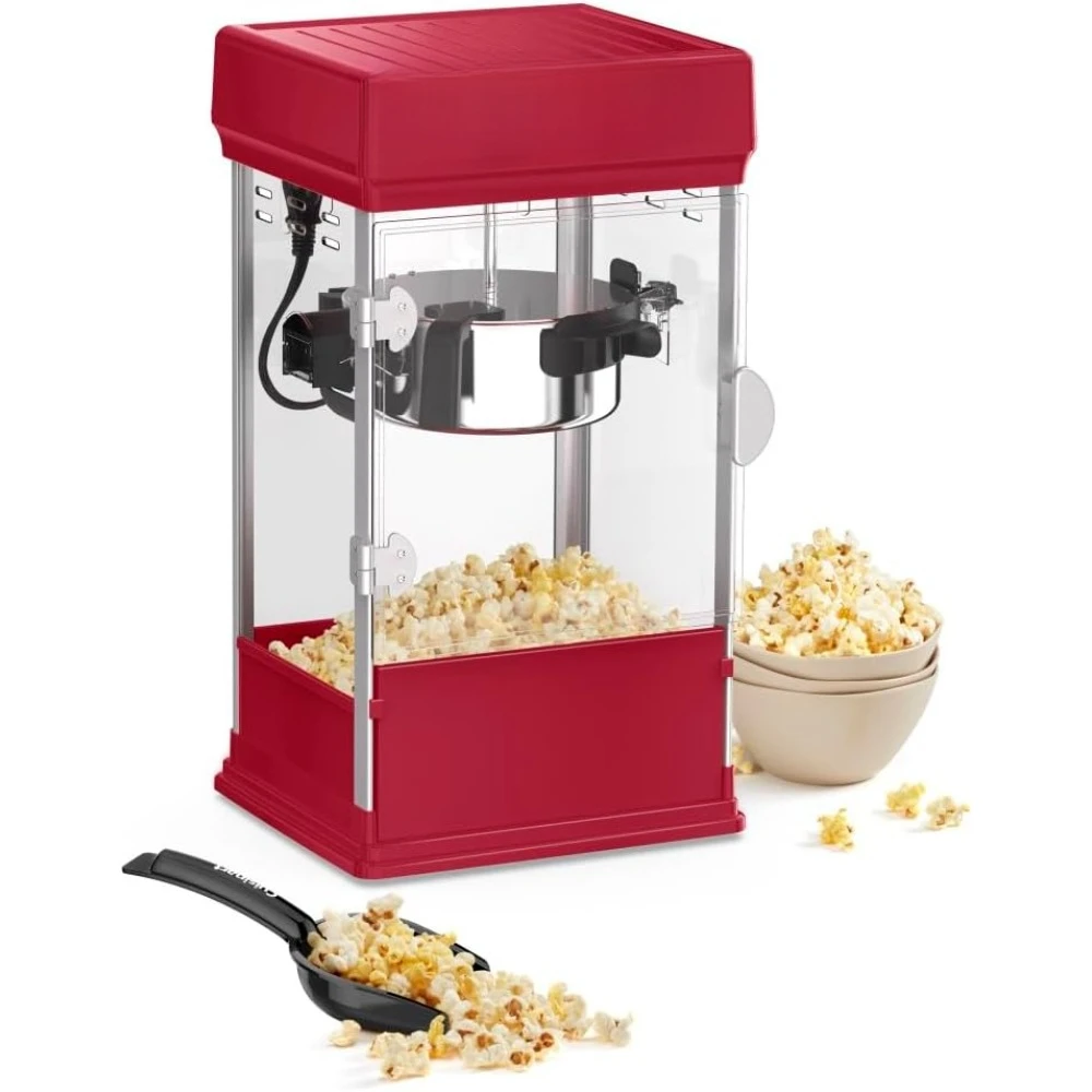 

Portable Popcorn Machine, 16 Cups No Heat Time and Fast Cleanup with Popcorn Scoop, Kernel Measuring Cup, Popcorn Maker