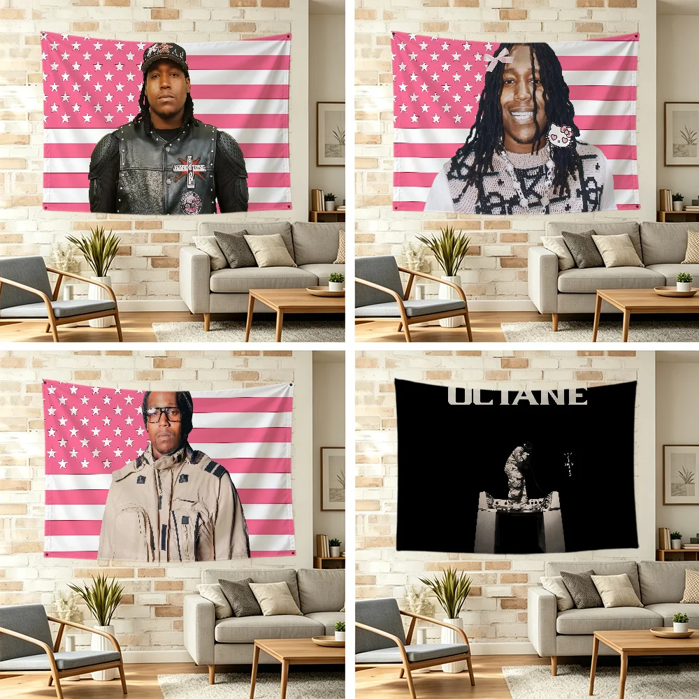 D-don singer T-toliver flag Durable Outdoor Indoor Patio Festive Decoration Classic Design Pole Wall Room Banner
