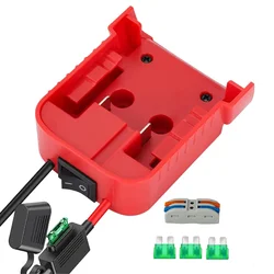 NEW with Switch Fuse 12AWG For Milwaukee 18V Battery Adapter Power Wheels Adapter Wire 30A Fuses Source for Rc Car Toys Robotics