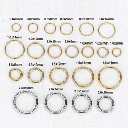 6-16mm Stainless Steel Nose Rings Women Men Hinged Segment Nose Ring Septum Clicker Lip Helix Earring Hoop Body Jewelry 12-20G