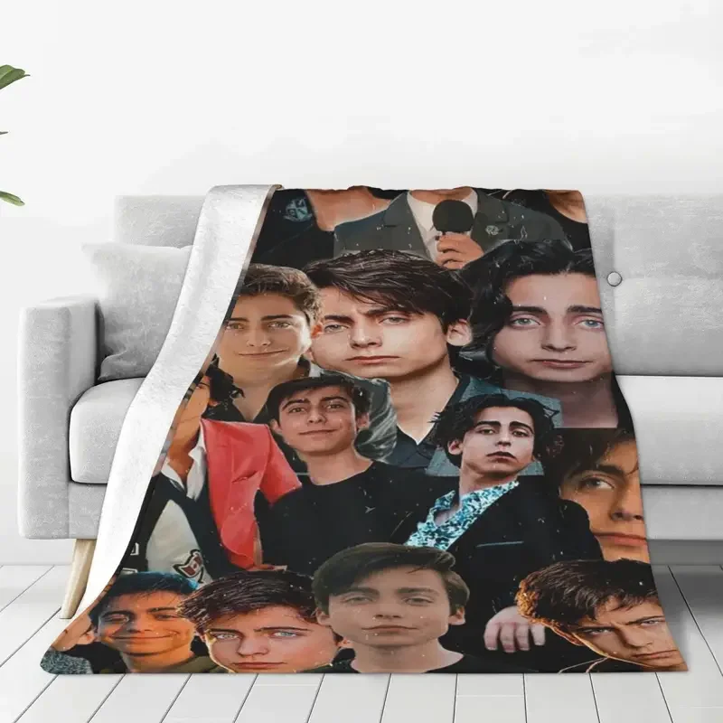 Aidan Gallagher Number Five Blankets Flannel Print Portable Super Warm Throw Blanket for Home Bedroom Quilt