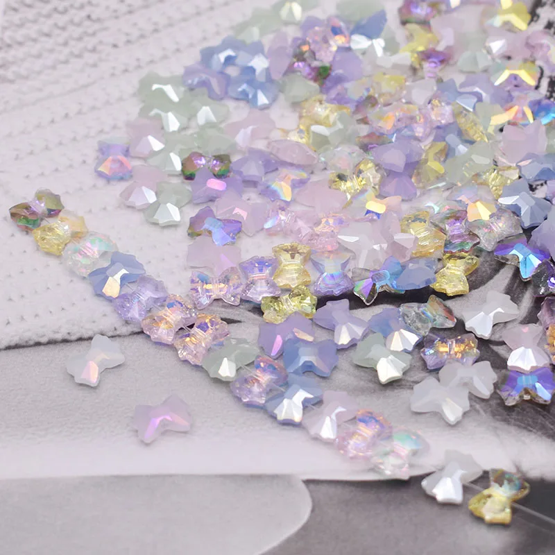 AB Color 7x10mm Bow Tie Shape Crystal Glass Beads Color Faceted Bow Tie  Crystal Beads for Jewelry Making DIY Earrings Bracelet