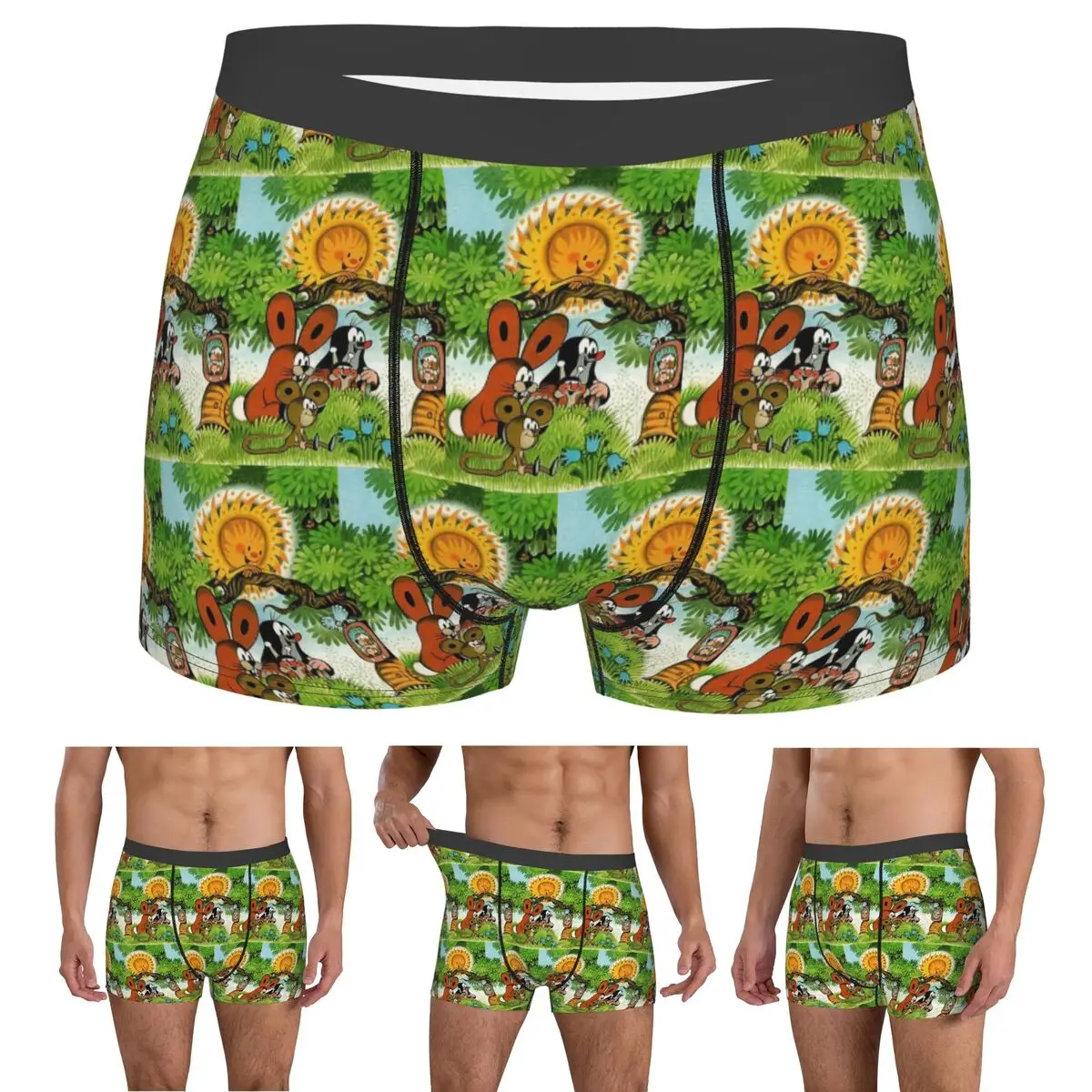 Boxer Underpants Shorts Mole Krtek Cute Little Maulwurf Panties Male Soft Underwear for Homme Man Boyfriend Gift