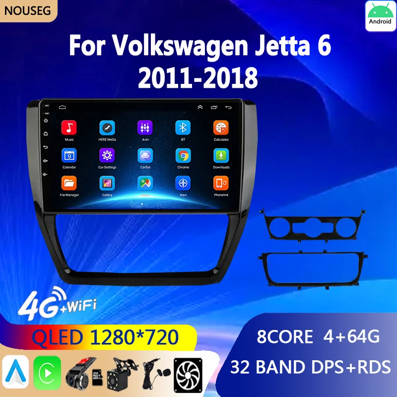 

Android Car Radio Multimedia for VW Volkswagen Jetta 6 2011-2018 2Din 4G Video Player Navigation GPS Head Unit Carplay