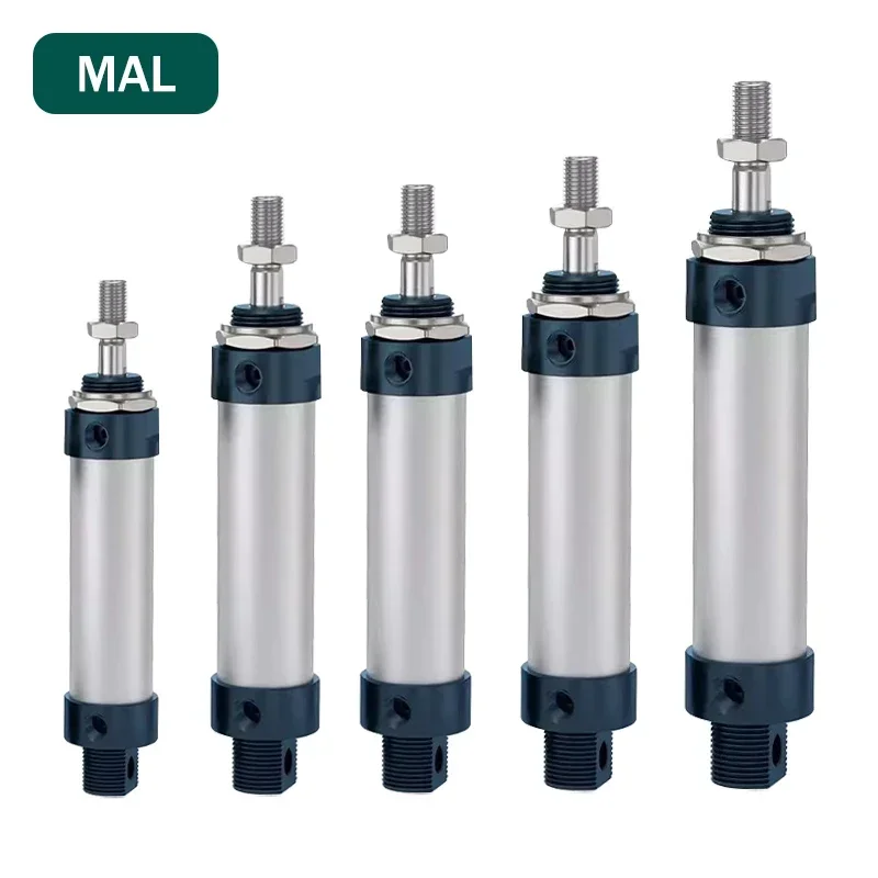 

Air Pneumatic Cylinders Double Compressed MAL Mini Cylinder Cylind Bore 16/20/25/32/40mm Stroke 25/50/75/100/200 Single Lever