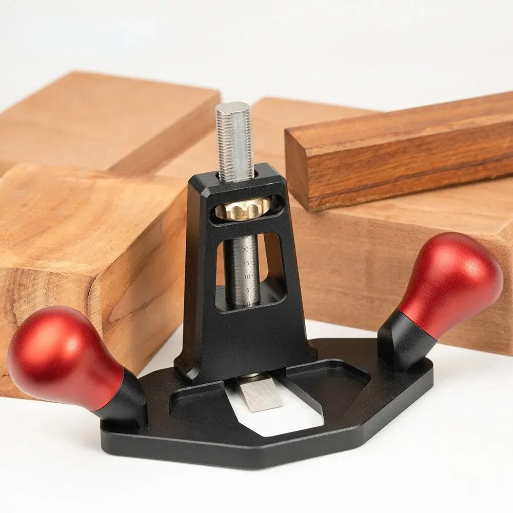 Router Plane Convenient Depth Adjusting Screw Nut Handheld Router Planer for Right Angle Tenon Shoulder Trimming Groove Slotting