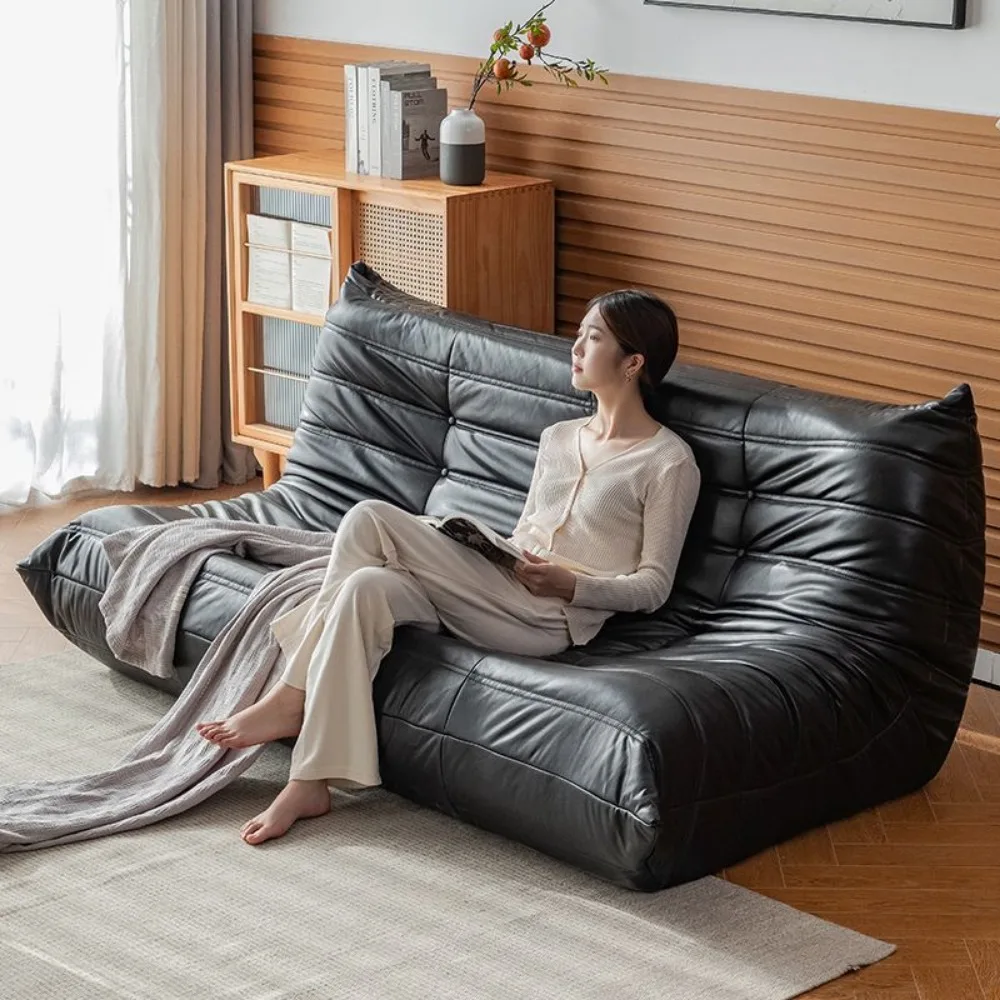 2-sofa cover, sofa jackets, light luxury leather sofas, small apartment living room lying in the lazy tatami of Nordic internet