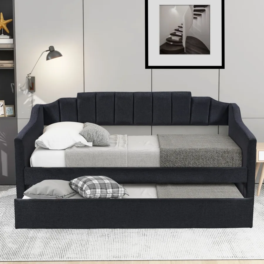 

Upholstered Twin Daybed with Trundle