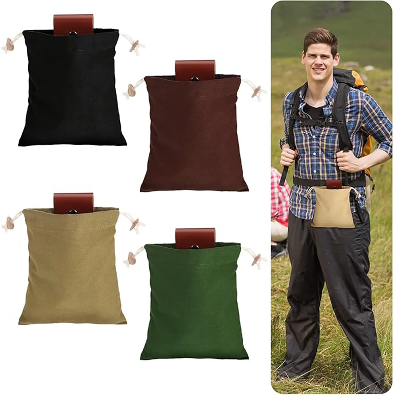 

Wear-resistant canvas fruit and vegetable picking bags, multi-functional canvas waist bag tool bags, camping storage bags