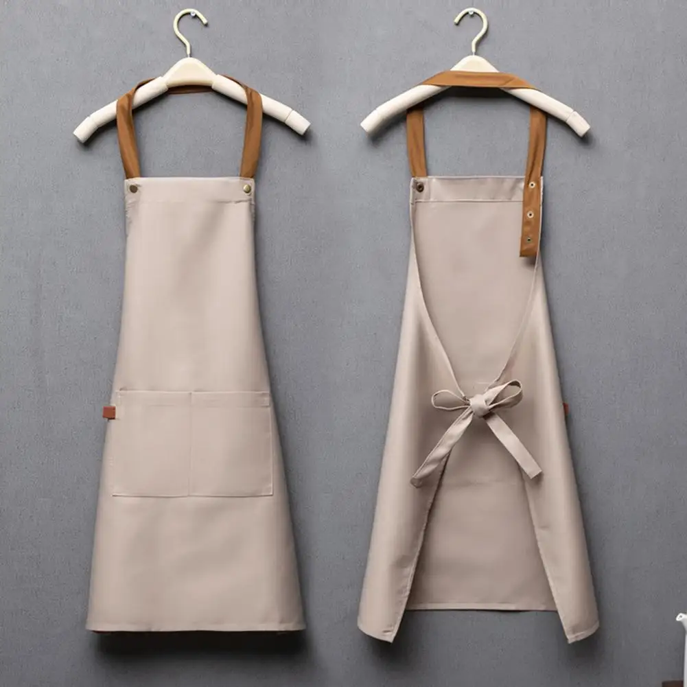 Professional Kitchen Apron For Men Women Waterproof Dustproof Adjustable Neck Apron Ideal For Cafes Salons Beauty Nail Work Home