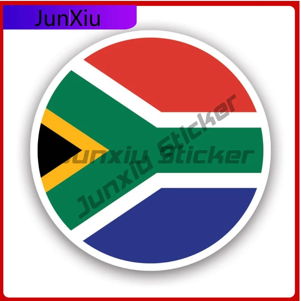 

Round South African Flag Sticker Waterproof Cute Window Waterproof Vinyl Decal For Campers Creative High Quality Creative