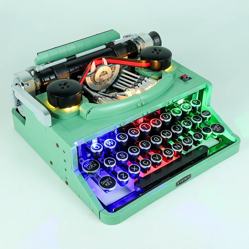 No Building Blocks Lamp Lighting for Typewriter 21327 DIY Toys Gift Only Lighting Set