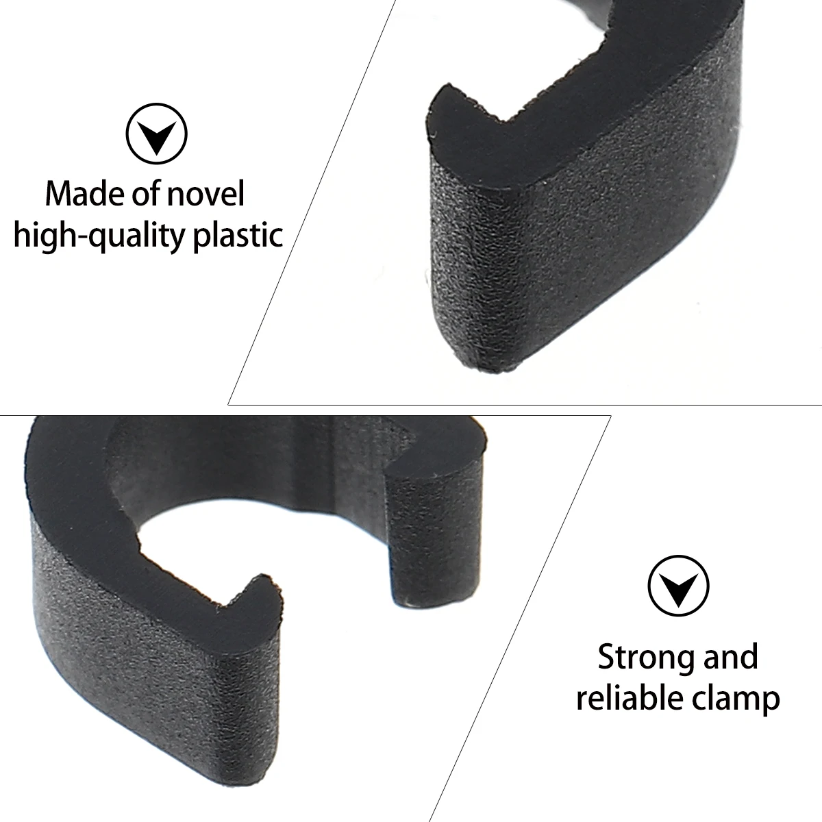 

60 pcs Brake Oil Tube Clamps Plastic C-Clip For Road Bike Frame Hydraulic Line Fixing Shifter Cable Guides Reusable