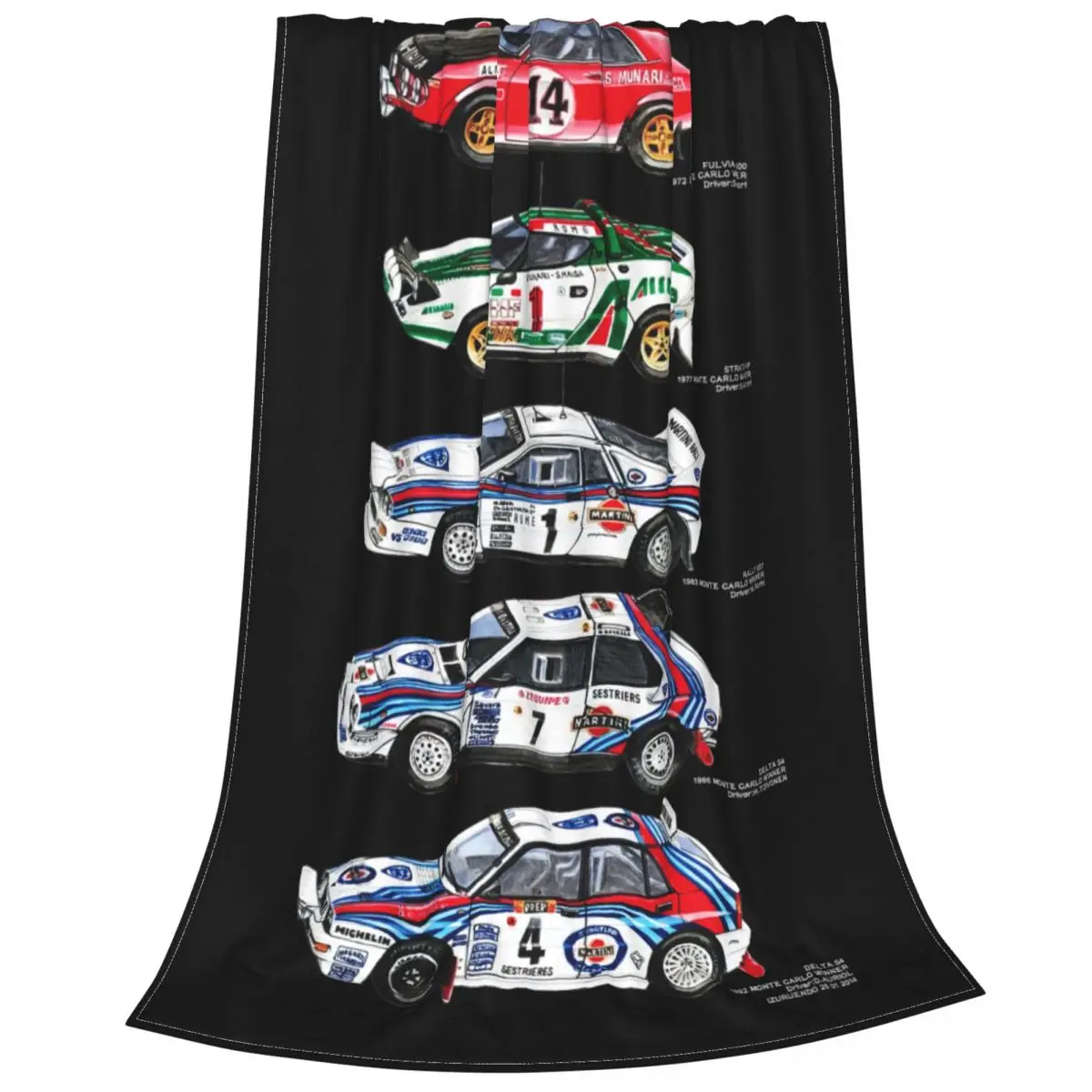 Auto D'Epoca Lancia Delta Hf Integrale Rally Stratos 2 Ultra-Soft Micro Fleece Blanket Cover Blanket