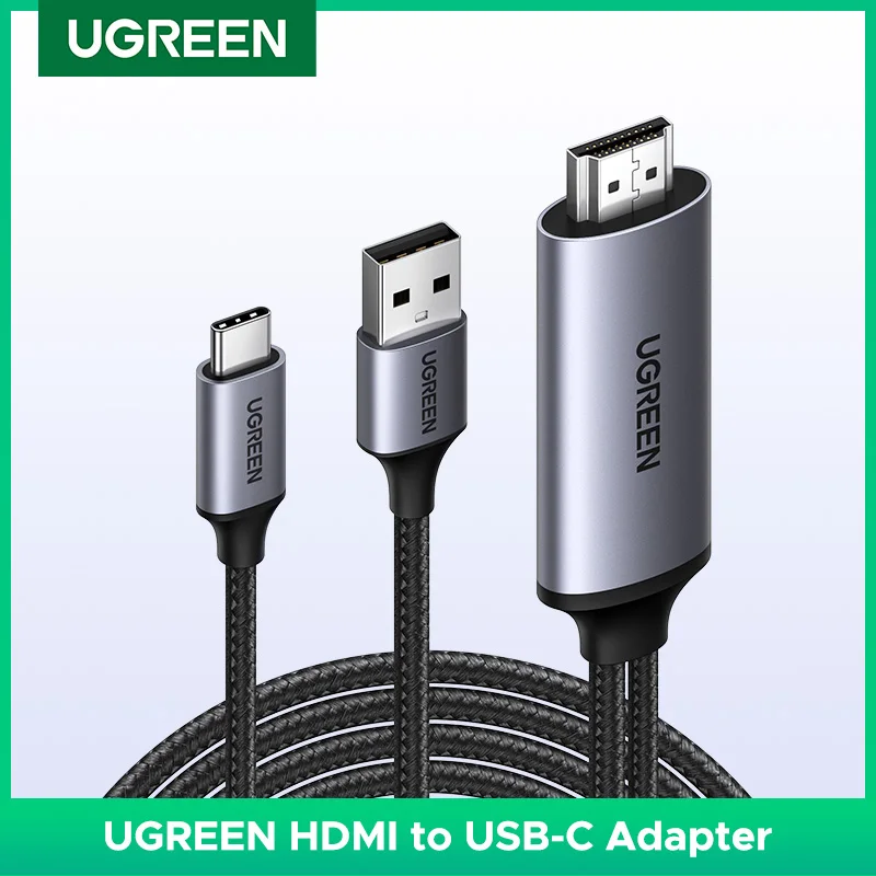 UGREEN Кабель-адаптер HDMI-USB C Аудио-видео Дисплей 4K 60 Гц HDR HDCP2.2 Dolby с источником питания USB для PS4/5 Switch Xbox PC