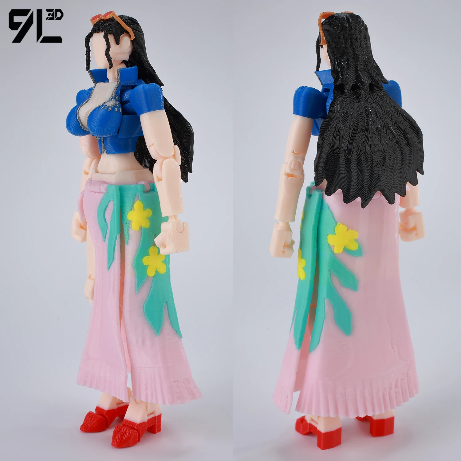 9L3D LUCKY13 วันพีซ โรบิน ​   ลูฟี่ ​   ฟิกเกอร์ไคจูหมายเลข 8 ท่าต่อสู้ แบบข้อต่อหลายจุด โมเดลแอคชั่น ของเล่นสร้างสรรค์ ตกแต่ง อนิเมชั่น