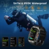 2025 KOSPET タンク X2 頑丈なスマートウォッチ男性用 3D 曲面スクリーン AMOLED AOD 5ATM IP69K 防水 Bluetooth 通話 AI アシスタント 3