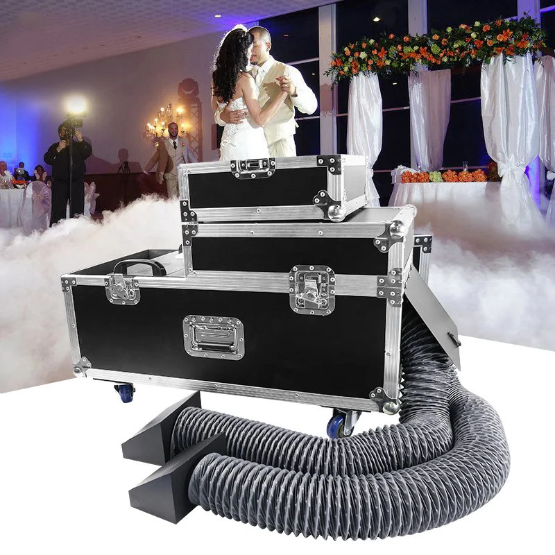 Máquina de humo bajo de 3000W, máquina de niebla de agua, Base de agua, máquina de humo de tierra de doble salida para escenario de Navidad, boda, Fiesta Disco