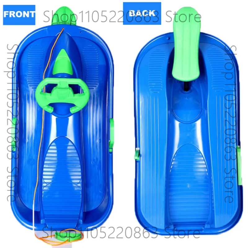 Double Padded Snowboard Snowboard with Brakes Sled Car Climbing Plow Sled Board