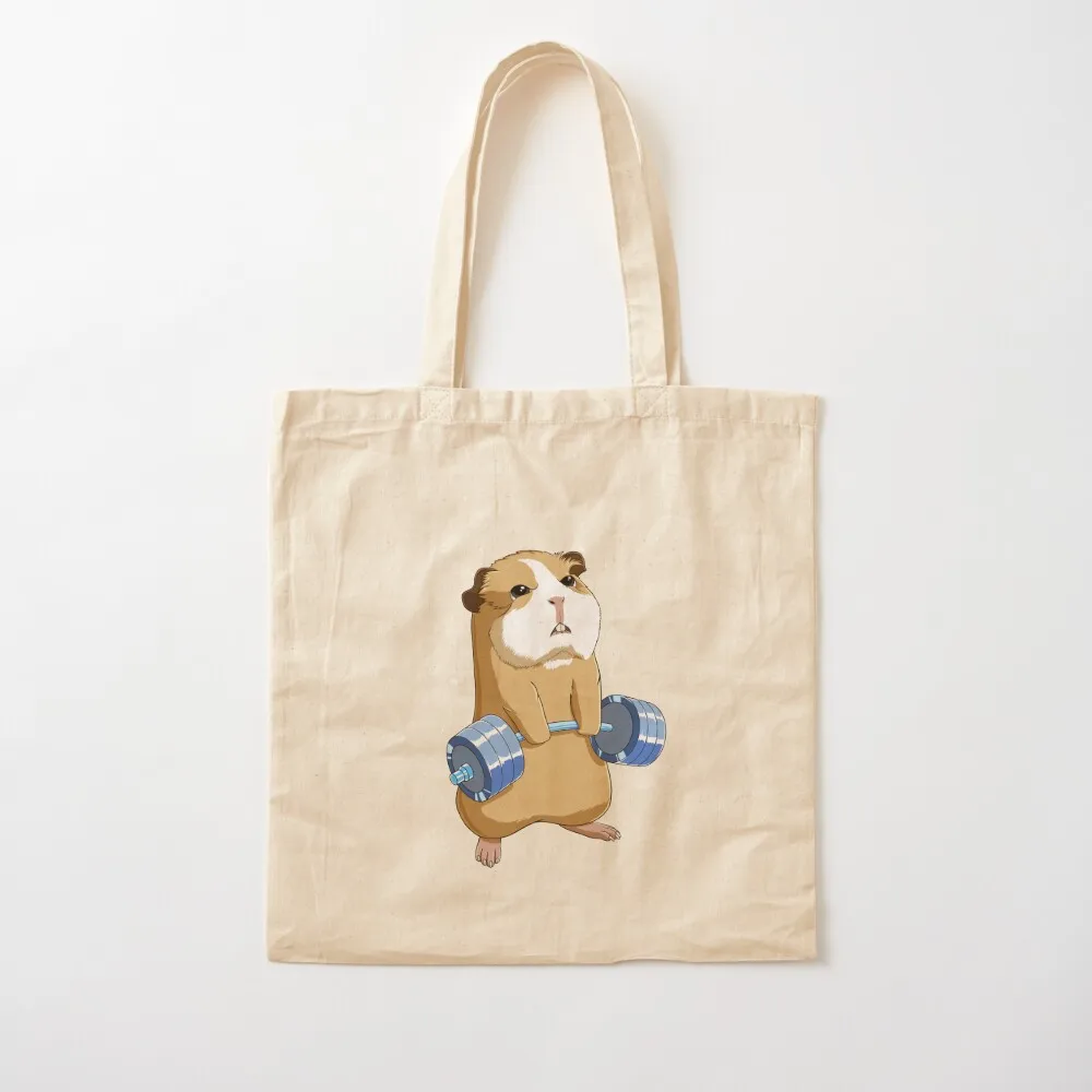 

Funny Weight Lifting Fitness Gym Guinea Pig Tote Bag cute tote bag Handbags Canvas Tote Bag