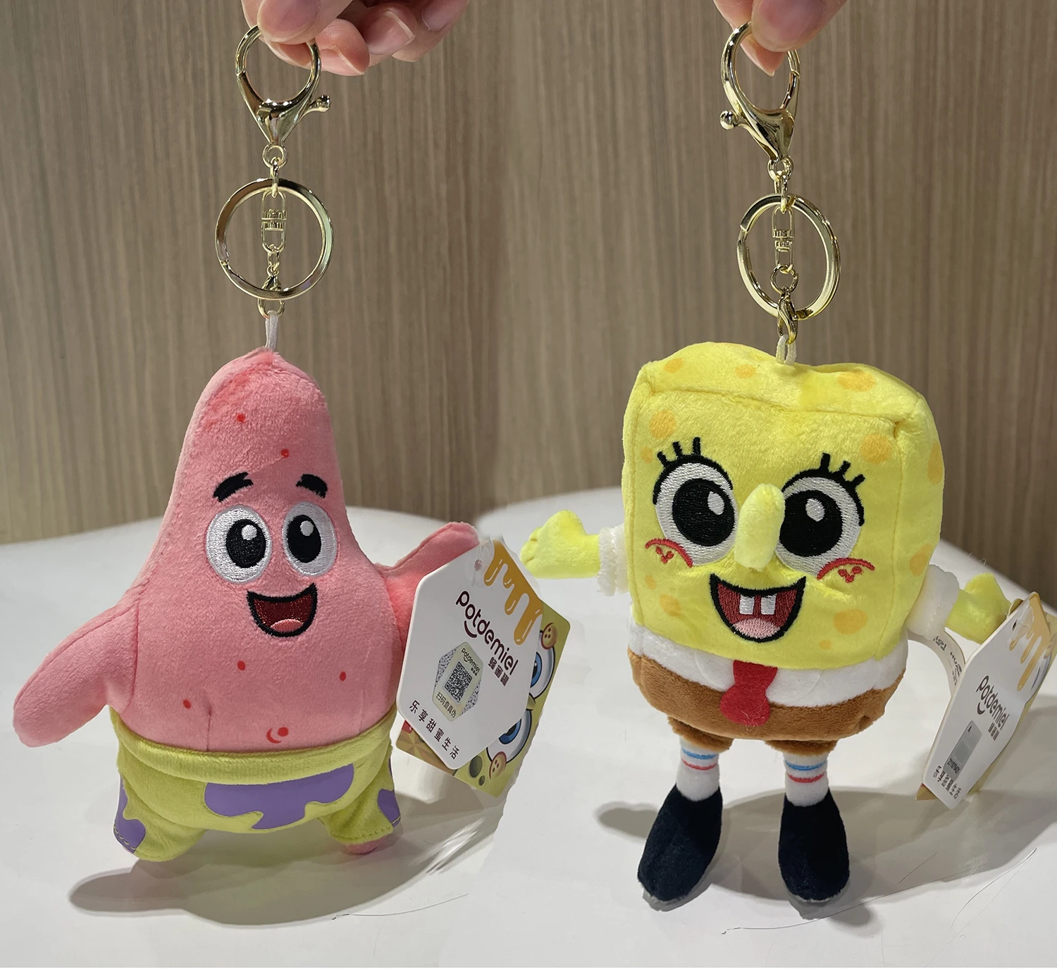 Genuine Spongebob Squarepants Patrick Star Squidward Eugene H Krabs Gary Plush Toy Pendant Keychain Doll Birthday Christmas Gift