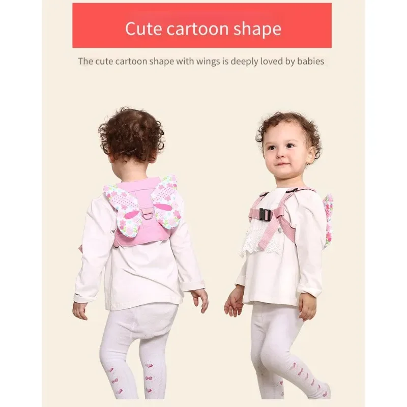 Bebê aprendendo a andar mochila com alça anti-perda crianças anti-perdido corda de tração pequena asa design anti-perdido arnês criança