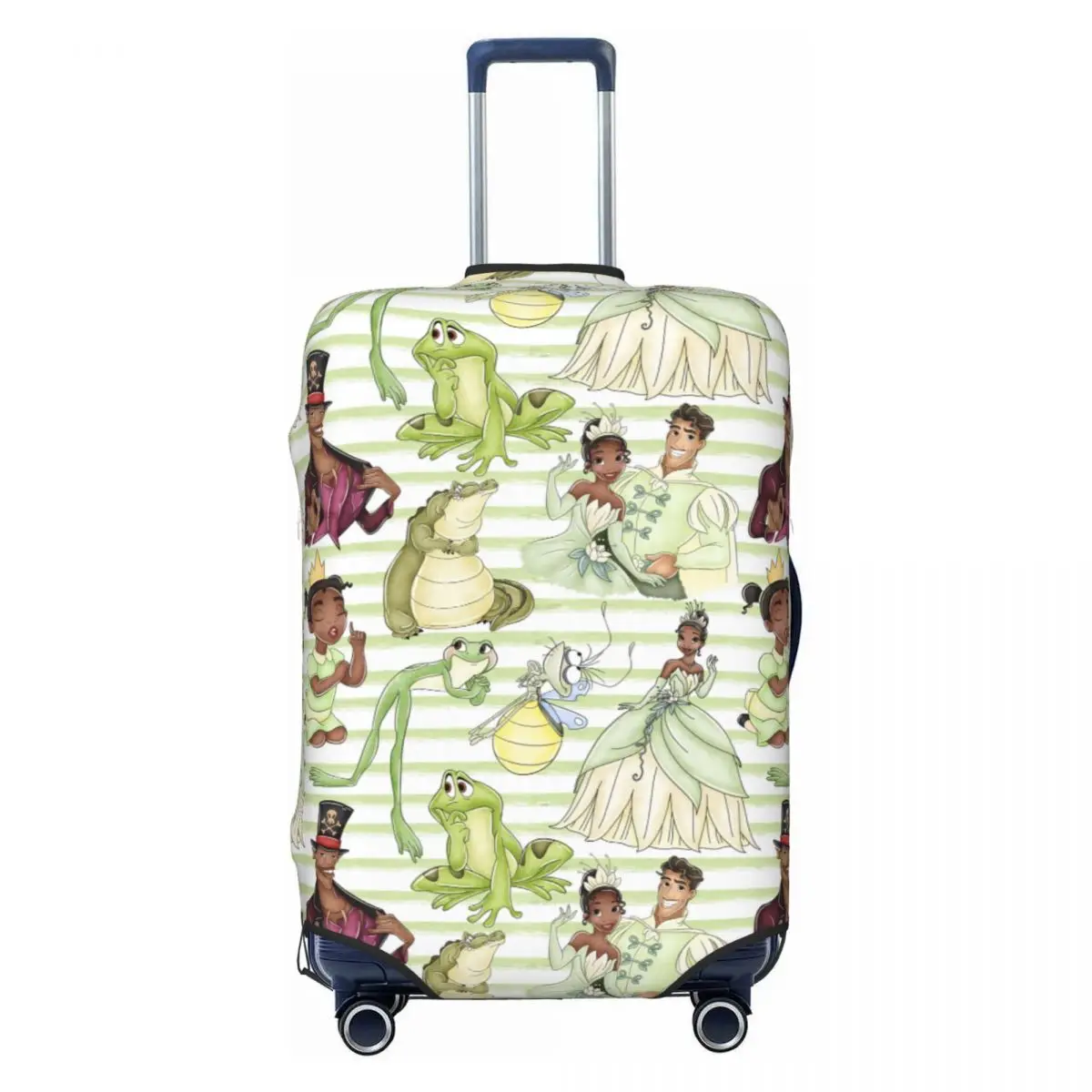 

Custom The Princess Cartoon And The Frog Travel Luggage Cover Washable Suitcase Cover Protector Fit 18-32 Inch