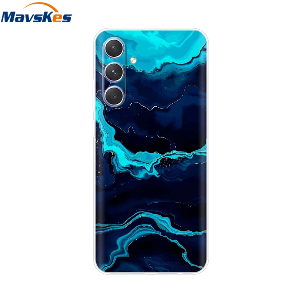 For Samsung Galaxy A55 5G Case SM-A556B Transparent Fashion Fundas Soft Cover For Samsung A55 A 55 GalaxyA55 Coque Phone Cases