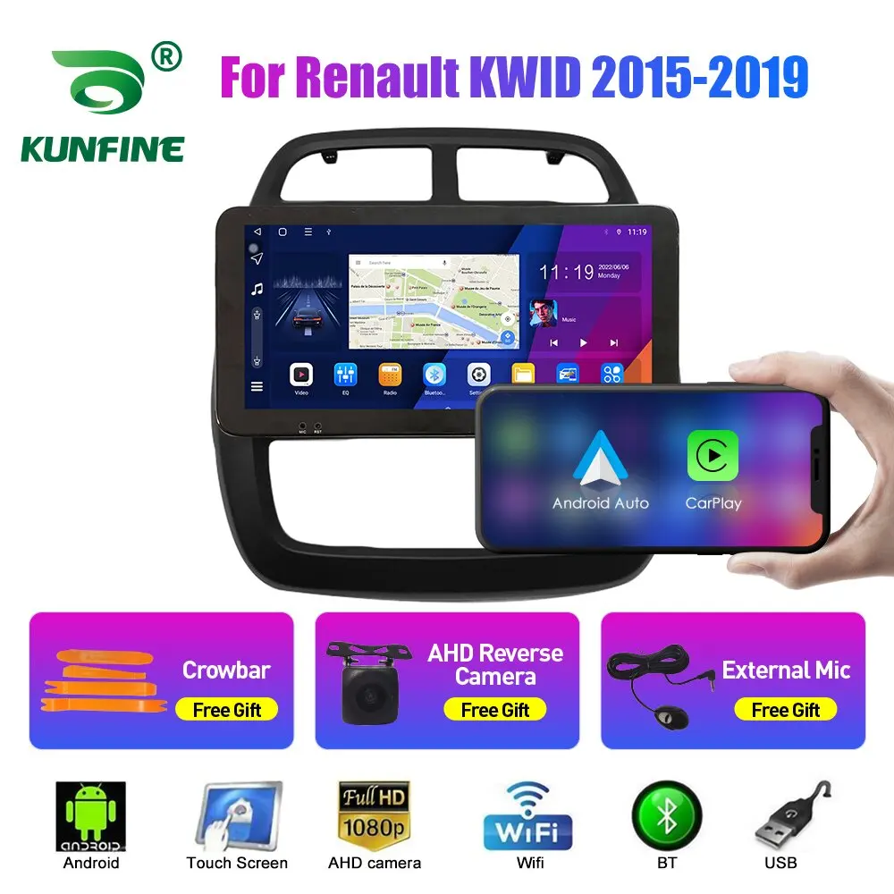 

Автомобильный радиоприемник 10,33 дюйма для Renault KWID 2015-2019 2Din Android Восьмиядерный автомобильный стерео DVD GPS-навигатор плеер QLED экран Carplay