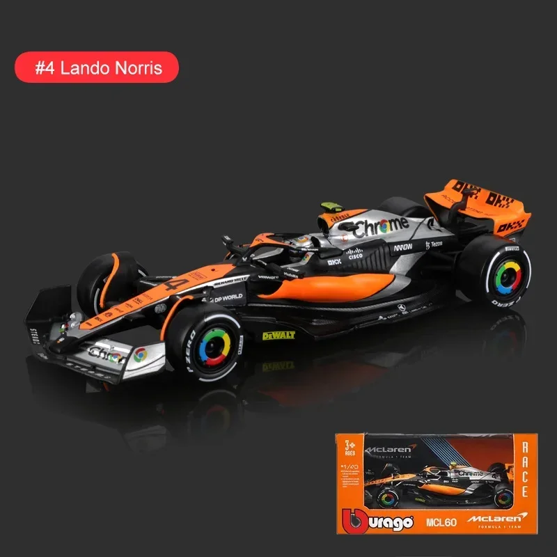 Bburago 2023 1:43 F1 MCL60 Car #4 #81 Diecast Model Formula Racing Edition Alloy Vehicle Gift Toys