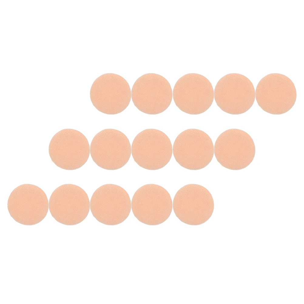 15 قطعة مسحوق مستدير صغير ماكياج نفخة أداة للوجه مستحضرات التجميل مرنة فضفاضة مسحوق نفخة السلس تطبيق ماكياج الوسادة المنزل المثالي