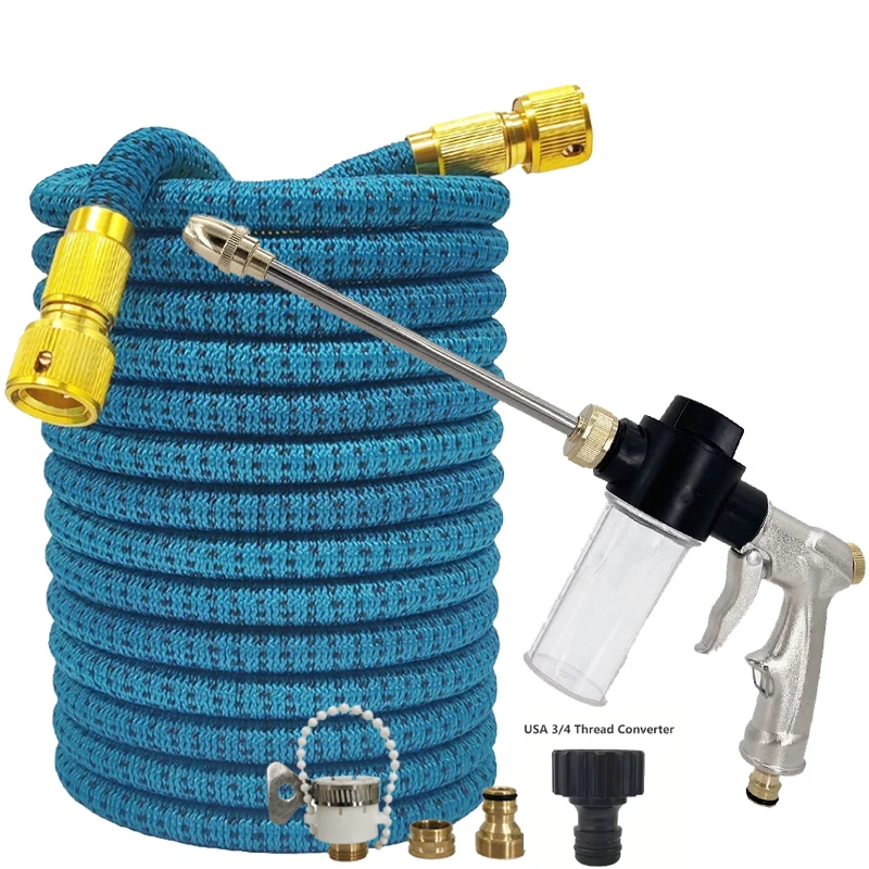 

Flexible Expansion Magic Water Pipe, Metal High-Pressure Foam Water Gun, Adjustable Spray, Garden Water Pipe, Car Washing Tools