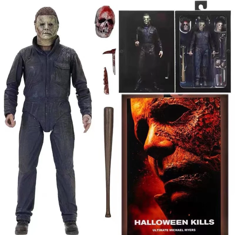 NECA Michael Myers Figures Moonlight Panic Halloween Ultimate Action Figure 7″ Articulated Movable Doll Toy Christmas Gift