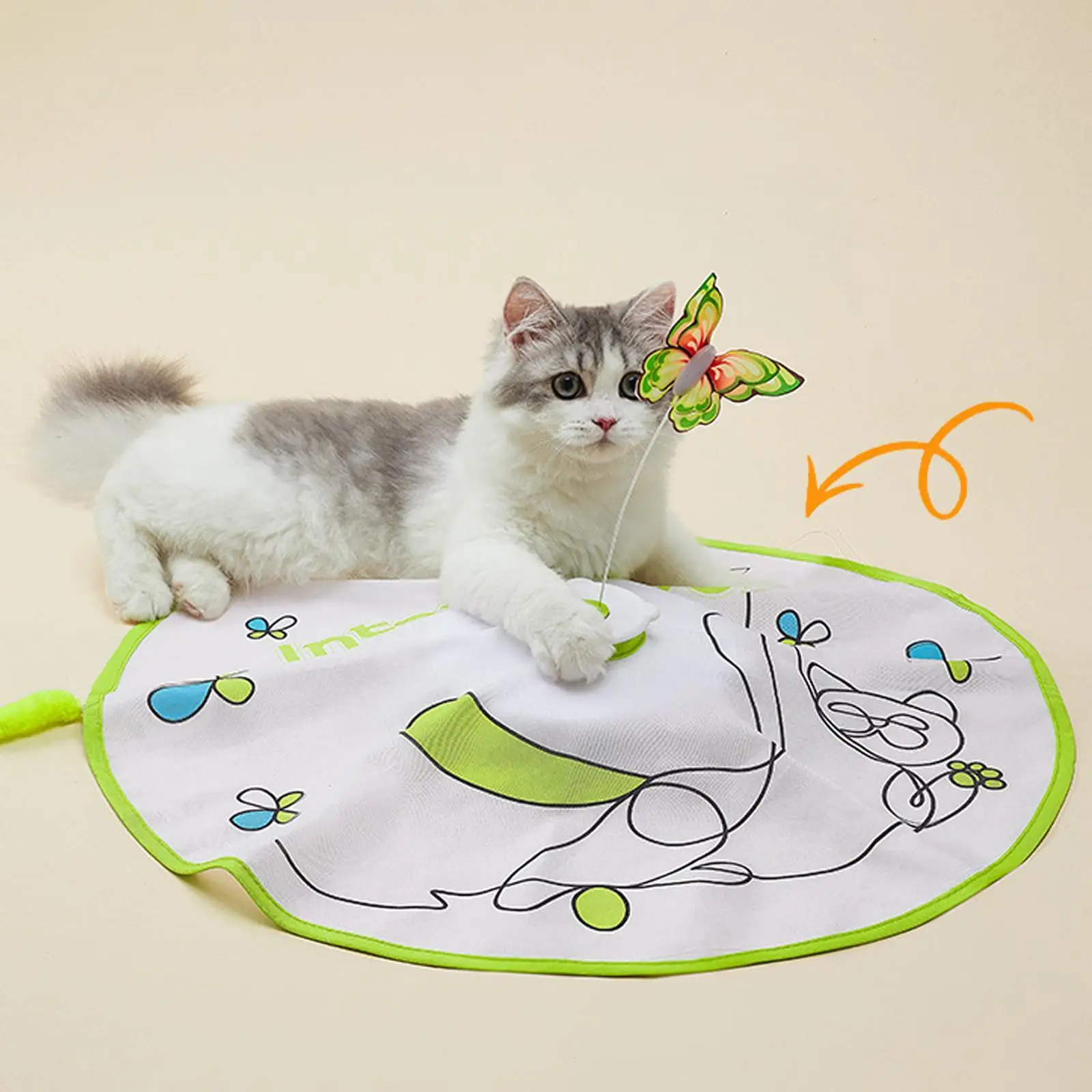 Interactive Cat Toy Hide and Seek Kitten Stick Toy for Exercise Entertainment