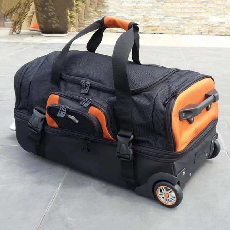 FirseMeet 27/32 inch grote capaciteit Rolling Bagage Tas Reiskoffer Op Wielen Mannen Vrouwen Schouder Trolley Sport Rugzak