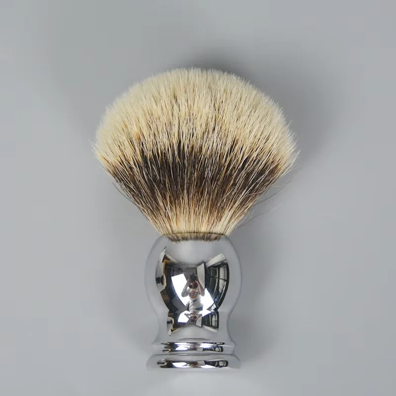 men's-wet-shaving-brush-with-strong-backbone-metal-handle-smooth-shaving-2-band-badger-hair-22mm-dense