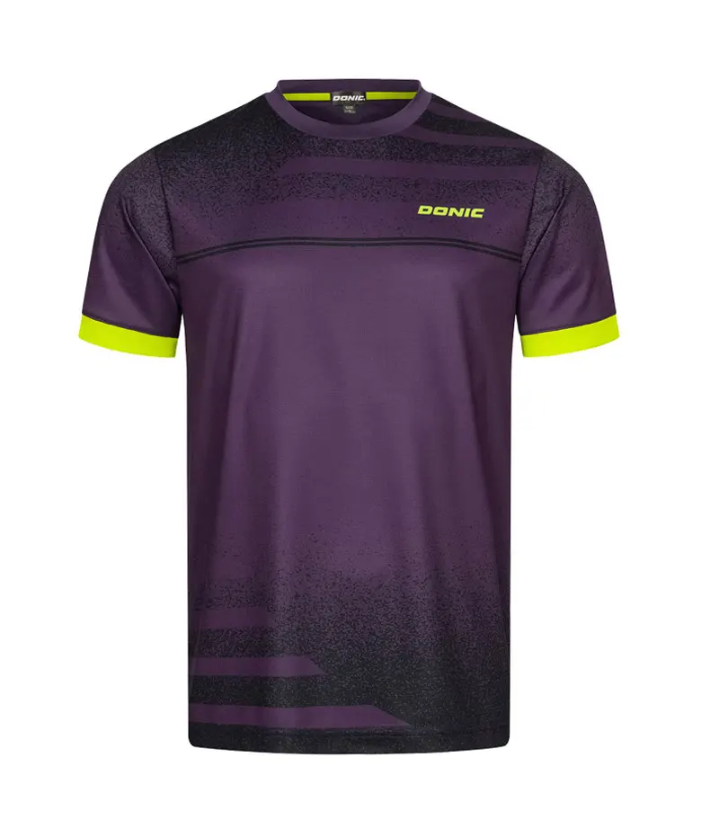 Maillot de tennis de table à col rond pour hommes et femmes, authentique, séchage rapide, t-shirt de sport, respirant, manches courtes, chemise de ping-pong, WhatsApp IC