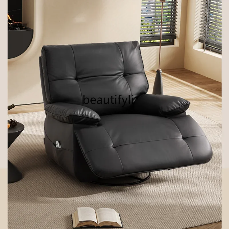 First Class Fabric Single Sofa Living Room Widened Electric Reclining Clouds Lazy Rocking Chair