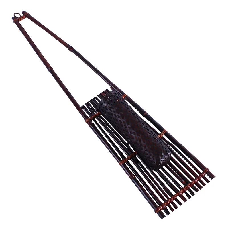 

Bamboo Wall-Mounted Flower Pendant Flower Rack Black Bamboo Flower Arrangement Vintage Vase