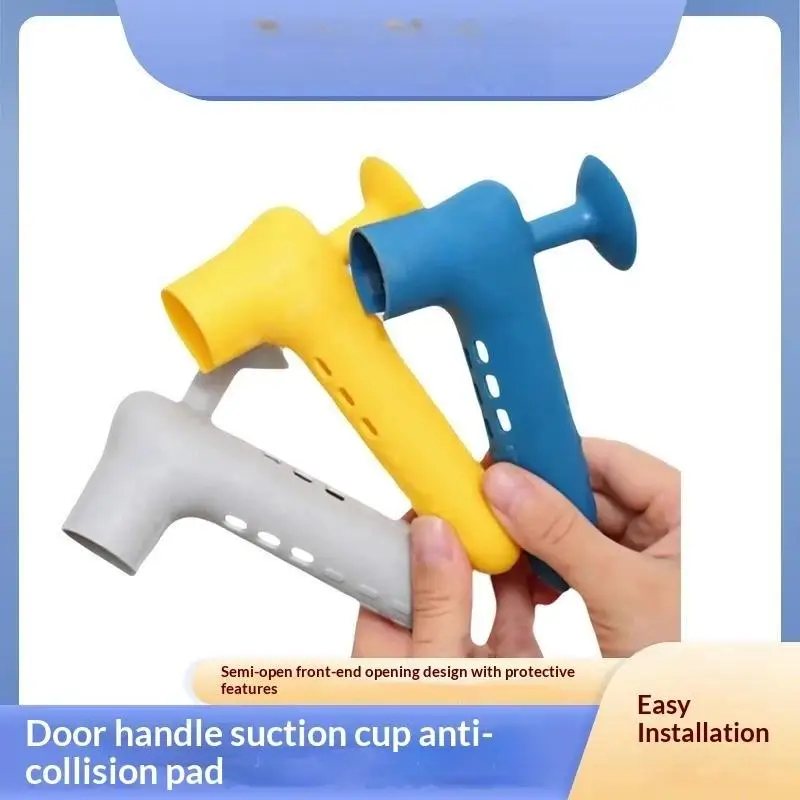 5Pcs Silicone Door Handle Protector Anti-Collision Mute Doorknob Sleeve Soft Non-Slip for Elderly Safety Home Residential Use