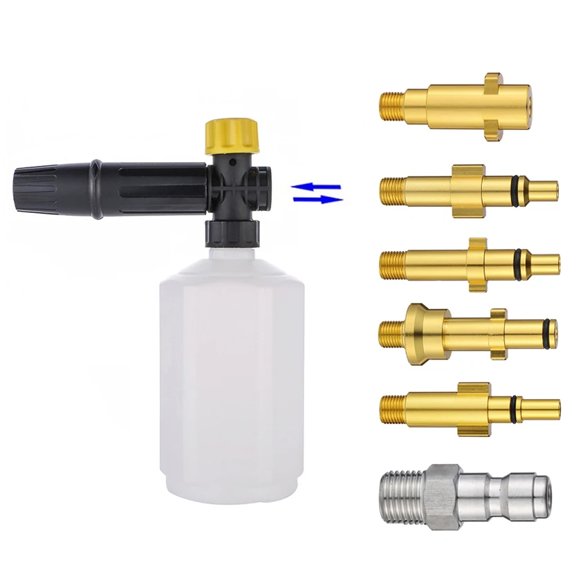 Imagem -03 - Bico de Espuma Lança Adaptador de Metal Lança Espuma para Lavadora de Pressão Lavagem de Carro Parkside Jardim Ferramenta Urbana para Karcher Nilfisk