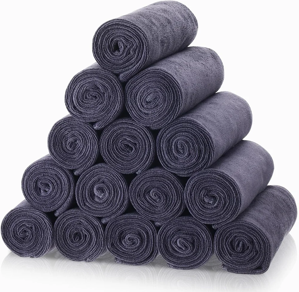 5/10 Pack Bleach Proof Towels Microfiber Absorbent Bleach Resistant Salon Hand Towels for Gym Bath Spa Shaving Shampoo Hair Dry