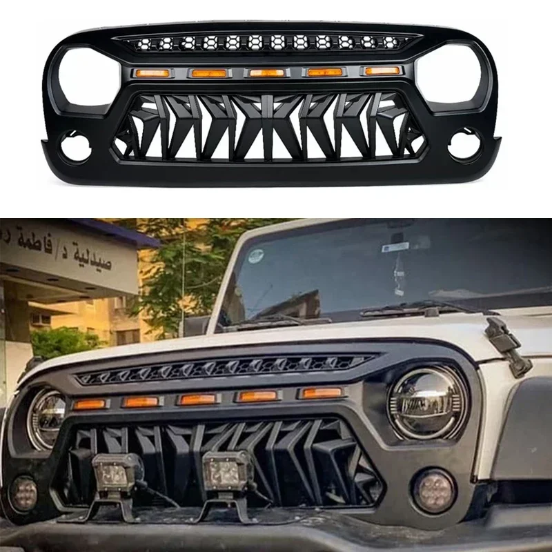 CAR 4X4 ACCESSORIES FRONT GRILLE RACING GRILLS FIT FOR JEEP WRANGLER JK 2007 2008 2009 2010 2011 2012 2013 2014 2015 2016 2017