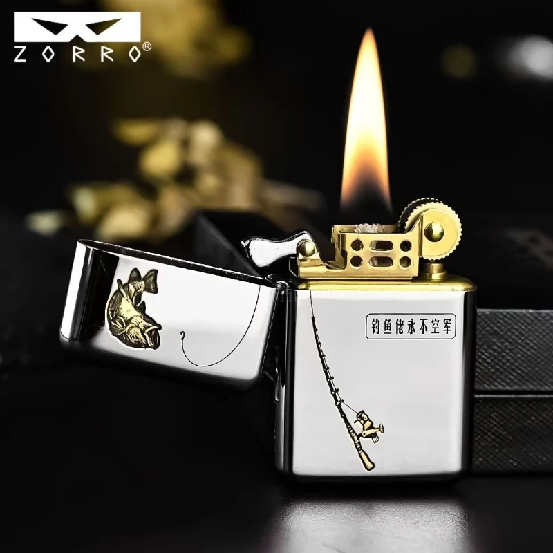 

ZORRO 3-го поколения 790, высококачественная двухцветная двухсторонняя керосиновая зажигалка из белого никеля, креативная ветрозащитная зажигалка из чистой меди